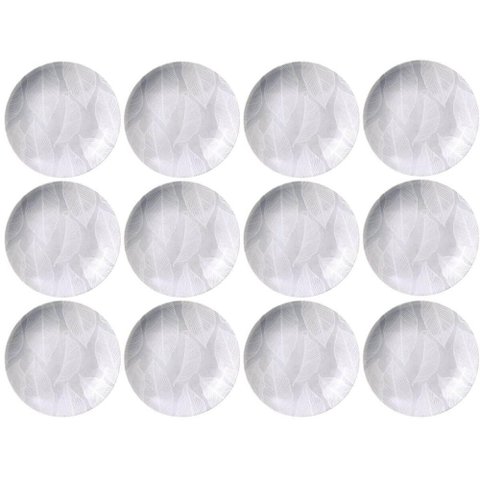 Conjunto 12 Pratos Fundos 21cm em Porcelana Tramontina Arbo 680ml Cozinha Mesa Posta