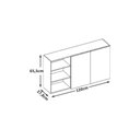 Ver imagem 3 de Armário Aéreo 120cm com 2 Portas e Nicho Luana Cinamomo Branco Aramóveis