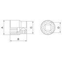 Ver imagem 3 de Soquete Estriado 2.1/4" Encaixe 1" Tramontina Pro