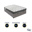 Ver imagem 3 de Cama Box Baú Casal Cinza e Colchão Iso 100 D33 Ortobom