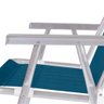 Kit 2 Cadeira Praia Alta Alumínio Conforto 120 Kg Mor Azul - 4