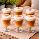 Ver imagem 1 de Caneca Taça Copo Capuccino Chá Café Vidro de 120ml Kit 6pçs