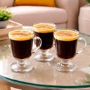 Ver imagem 2 de Caneca Taça Copo Capuccino Chá Café Vidro de 120ml Kit 6pçs