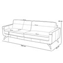 Ver imagem 6 de Sofá 3 Lugares para Sala de Estar Living Industrial 240cm Trento L06 Couro Off White - Lyam Decor