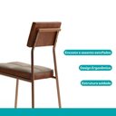 Ver imagem 5 de Conjunto Sala de Jantar Belle 6 Lugares Tampo MDF Estrutura Aço Rosê 170cm Móveis Carraro