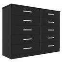 Ver imagem 2 de Cômoda 10 Gavetas Austin Preto - Evidência Móveis