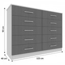 Ver imagem 3 de Cômoda 10 Gavetas Austin Preto - Evidência Móveis