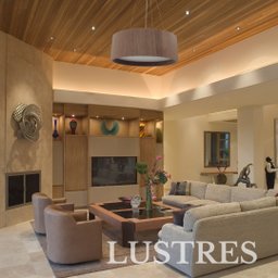 Lustre Pendente Madeira Redondo 60 Cm para Sala de Estar Sala de Jantar Cor Imbuia - 5