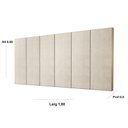 Ver imagem 2 de Kit 2 Paineis Cama Box Solene 1,60 Tecido Suede Cor Nude