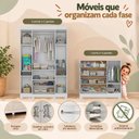 Ver imagem 5 de Quarto de Bebê Completo com Berço Americano 3 em 1 e Colchão Incluso Flor Multimóveis MP4931