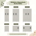 Ver imagem 7 de Quarto de Bebê Completo com Berço Americano 3 em 1 e Colchão Incluso Flor Multimóveis MP4931