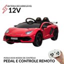 Ver imagem 4 de Mini Carro Elétrico Infantil Lamborghini Aventador Svj 12v Controle Vermelho Importway Bw303vm
