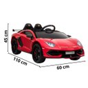 Ver imagem 2 de Mini Carro Elétrico Infantil Lamborghini Aventador Svj 12v Controle Vermelho Importway Bw303vm