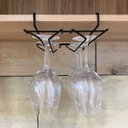 Ver imagem 4 de Suporte Organizador de Armário Porta Taças de Encaixar Preto Fosco Stolf