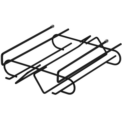 Suporte Organizador de Armário Porta Taças de Encaixar Preto Fosco Stolf