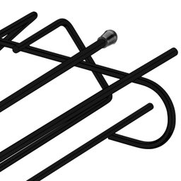 Suporte Organizador de Armário Porta Taças de Encaixar Preto Fosco Stolf - 7