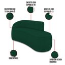 Ver imagem 3 de Sofá 2 Lugares Orgânico 140cm Morgan e Poltrona Lua Bouclê Verde D03 - D’Rossi