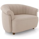 Ver imagem 1 de Poltrona Namoradeira para Sala Living Orgânica Perseu M03 Veludo Bege - Lyam Decor