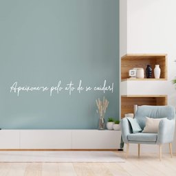 Adesivo Decorativo Frase Motivacional Apaixone-se Pelo Ato de Se Cuidar Kanto Store Adesivo de Pared - 1