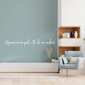 Adesivo Decorativo Frase Motivacional Apaixone-se Pelo Ato de Se Cuidar Kanto Store Adesivo de Pared