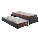 Ver imagem 1 de Bicama Box Solteiro Linho Cinza 88x188 com Dois Colchões Relax Adorabile Ecoflex Molas Ensacadas