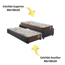 Ver imagem 7 de Bicama Box Solteiro Linho Cinza 88x188 com Dois Colchões Relax Adorabile Ecoflex Molas Ensacadas