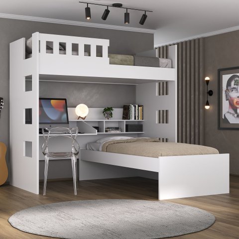 Beliche Solteiro com Escrivaninha