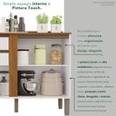 Ver imagem 6 de Balcão para Cozinha 2 Portas 2 Gavetas Pérola Branco/Cinamomo