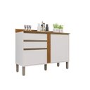 Ver imagem 2 de Balcão para Cozinha 2 Portas 2 Gavetas Pérola Branco/Cinamomo