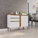 Ver imagem 1 de Balcão para Cozinha 2 Portas 2 Gavetas Pérola Branco/Cinamomo