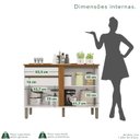 Ver imagem 5 de Balcão para Cozinha 2 Portas 2 Gavetas Pérola Branco/Cinamomo