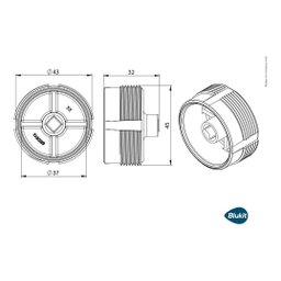 Kit Sede contra Sede Válvula Descarga Hydra Max 2550 Blukit - 2