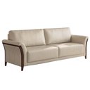Ver imagem 1 de Sofá Living 2 Lugares Royal 162 cm Pes Madeira Courino Tcs 725 Moll