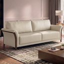 Ver imagem 2 de Sofá Living 2 Lugares Royal 162 cm Pes Madeira Courino Tcs 725 Moll