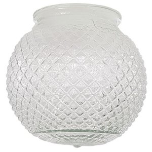 Globo de Vidro Bico de Jaca Transparente Esférico 10 X 15