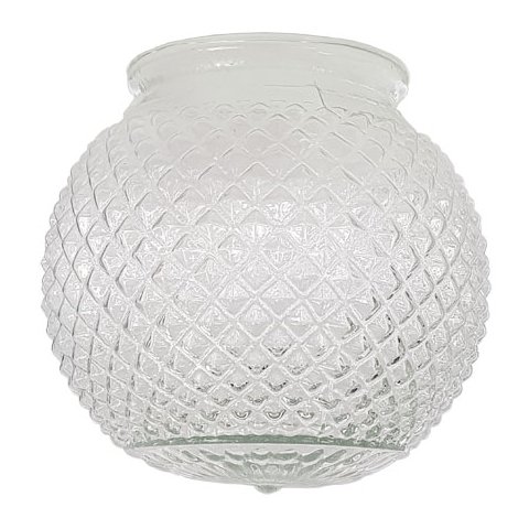 Globo de Vidro Bico de Jaca Transparente Esférico 10 X 15