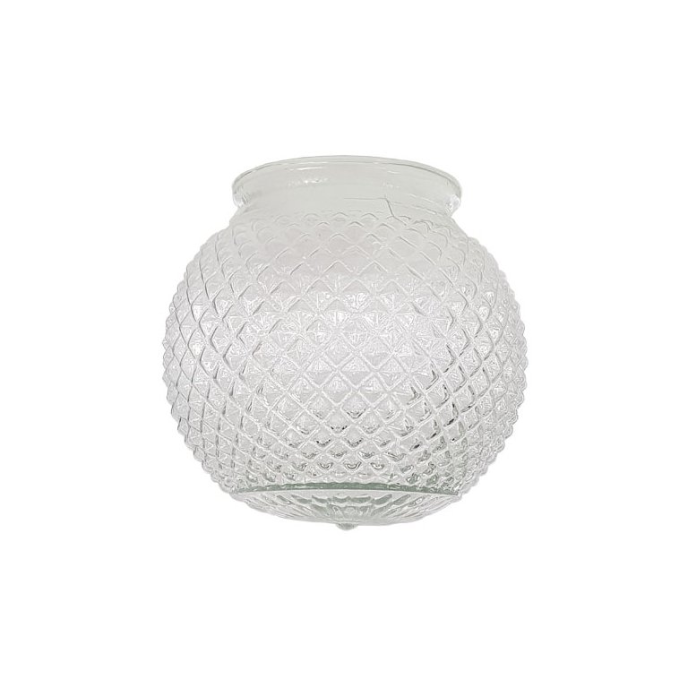 Globo de Vidro Bico de Jaca Transparente Esférico 10 X 15
