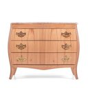 Ver imagem 4 de Cômoda Bombê Isabel 3 Gavetas Laminado Cinamomo Tampo Pedra Natural