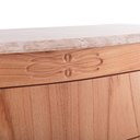 Ver imagem 5 de Cômoda Bombê Isabel 3 Gavetas Laminado Cinamomo Tampo Pedra Natural