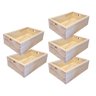 Kit 5 Caixas de Madeira P 9A X 20L X 30C em Pinus Natural - 1