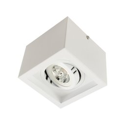 Plafon Spot Sobrepor Box Branco + Led Ar70 Branco Quente Starlumen St2761 - 1
