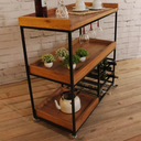 Ver imagem 3 de Carrinho Aparador Adega Móvel Linha Industrial