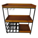 Ver mais imagens de Carrinho Aparador Adega Móvel Linha Industrial