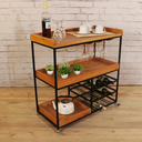 Ver imagem 2 de Carrinho Aparador Adega Móvel Linha Industrial