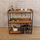 Ver imagem 6 de Carrinho Aparador Adega Rústico - Suporte para Garrafas e Móvel de Serviço