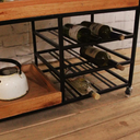 Ver imagem 4 de Carrinho Aparador Adega Móvel Linha Industrial