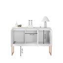 Ver imagem 3 de Aparador Buffet para Sala Industrial Oslo Branco Cobre