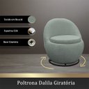 Ver imagem 2 de Poltrona Giratória Decorativa Forma Orgânica Reforçada Bouclé Dalila
