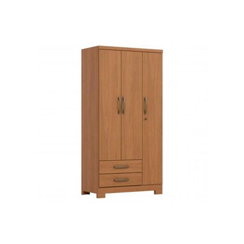 Guarda Roupa Solteiro 3 Portas c/Pés Açaí Cinamomo Henn
