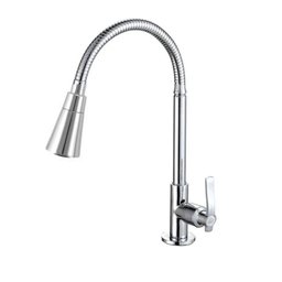 Torneira Cozinha Pia Gourmet Mesa Flexível Metal Inox - 1